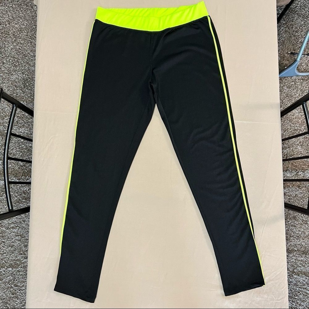 Love nation lime green and black leggings in a size medium/large